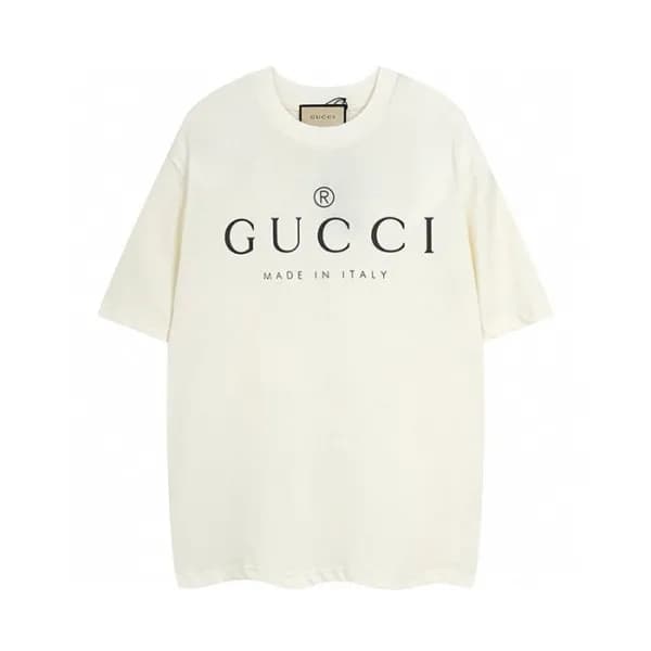구찌 남성 아이보리 반팔티 - Gucci Mens Ivory Short sleeved Ts… - 1