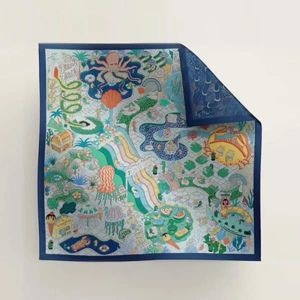 에르메스 여성 양면 스카프 - Hermes Womens Reversible Scarf - … - 1
