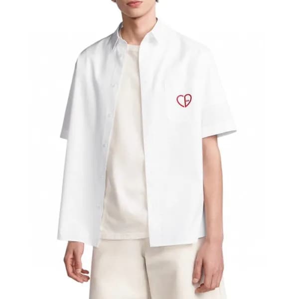 디올 남성 화이트 반팔 셔츠 - Dior Mens White Shirts - dic1906… - 1