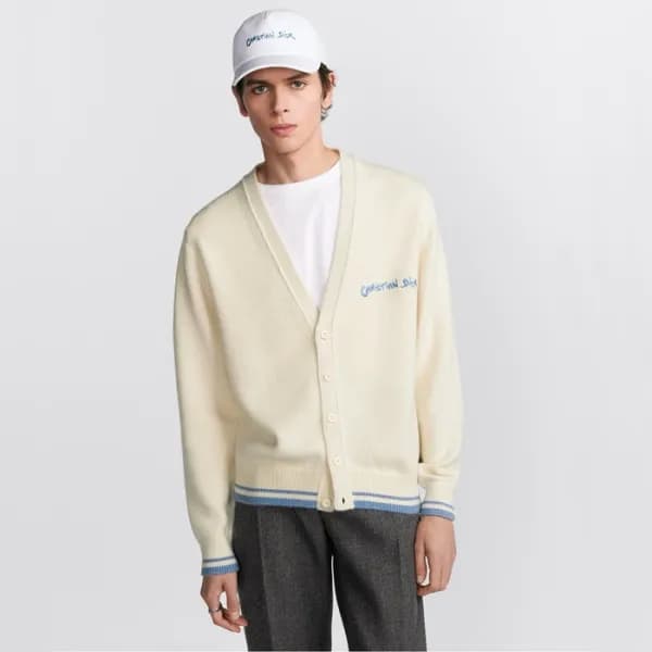 디올 남성 브이넥 가디건 - Dior Mens V-neck Cardigan - dic310… - 1