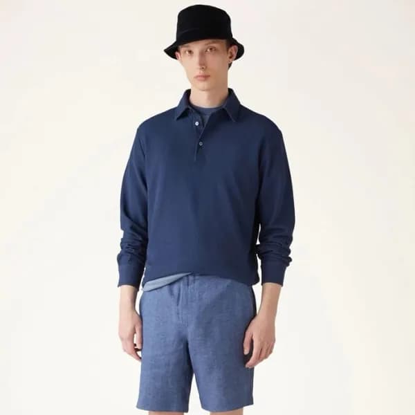 로로피아나 남성 폴로 긴팔티 - Loro Piana Mens Polo Tshirt - lp… - 1