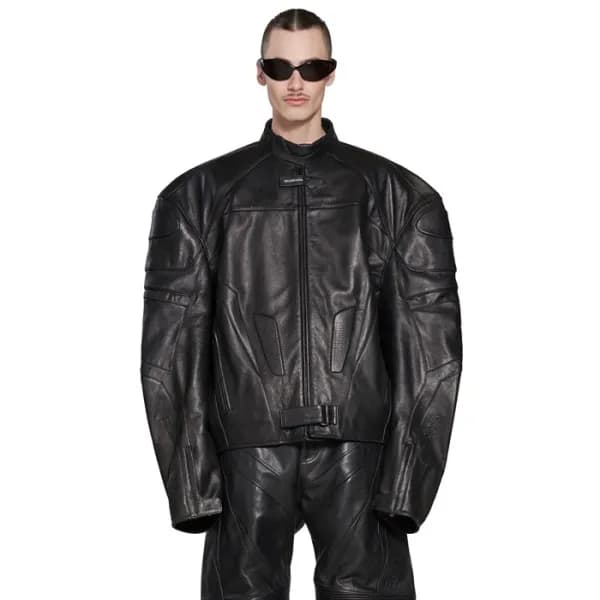 발렌시아가 남성 가죽 자켓 - Balenciaga Mens Leather Jacket - … - 1
