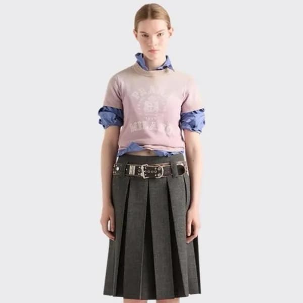 프라다 여성 반팔 티셔츠 - Prada Womens Round Tshirt - prc563… - 1