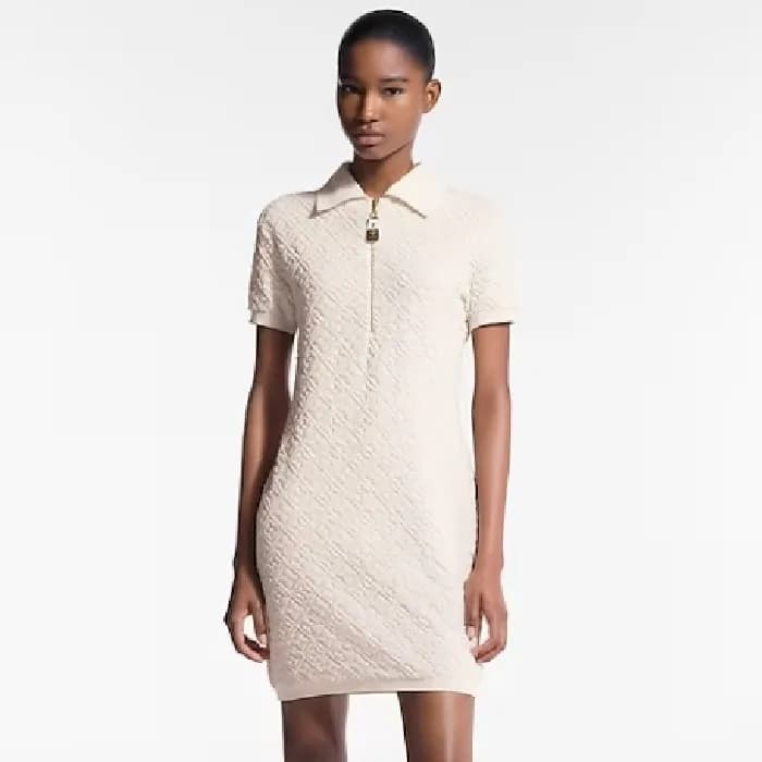루이비통 여성 모노그램 플라워 타월링 폴로 드레스 - Louis vuitton Womens… - 1