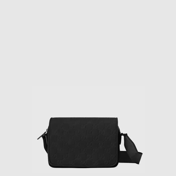구찌 남성 GG 러버 효과 크로스백 - Gucci Mens GG Rubber Effect … - 1