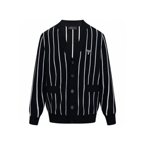프라다 남성 브이넥 가디건 - Prada Mens V-neck Cardigan - prc7… - 1