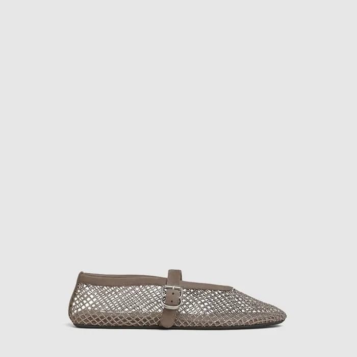 알라이아 여성 피시넷 발레 플랫 슈즈 - Alaia Womens Fishnet Ballet… - 1