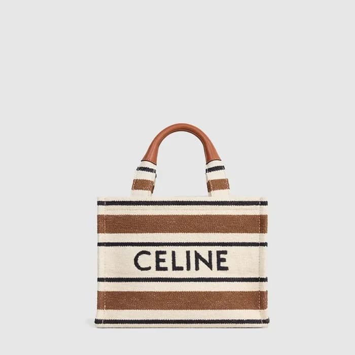 셀린느 여성 카바스 자카드 스트라이프 텍스타일 - Celine Womens Cabas Ja… - 1