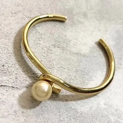 CELINE Yellow Gold Bangle - 셀린느 여성용 팔지18k 도금 옐로우 … - 1