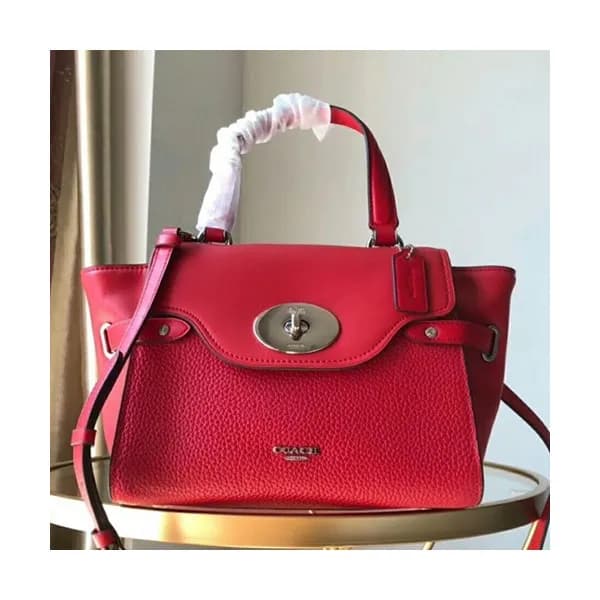 Coach Leather Tote Shoulder Bag,32cm - 코치 레더 토트 숄더… - 1