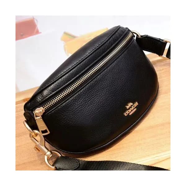 Coach Leather Belt Bag Shoulder Bag,21cm - 코치 레더 … - 1
