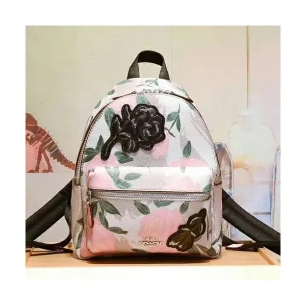 Coach Mini Charlie Floral Back Pack,18cm - 코치 미니 찰… - 1