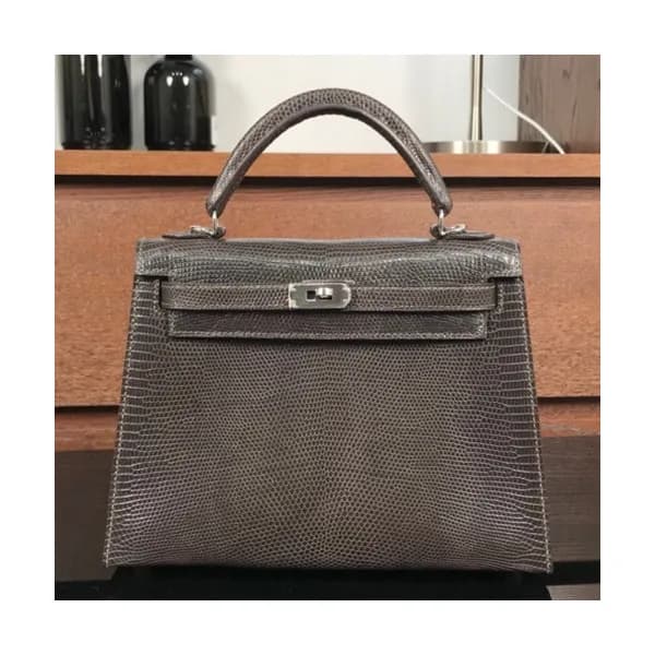 Hermes Kelly Lizard Leather Tote Shoulder Bag ,25c… - 1
