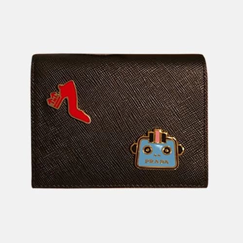 Prada 2018 Ladies Saffiano Leather Bifold Purse 1M… - 1