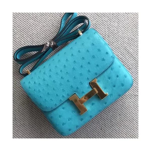 Hermes Constance Ostrich Leather Shoulder Bag,23cm… - 1