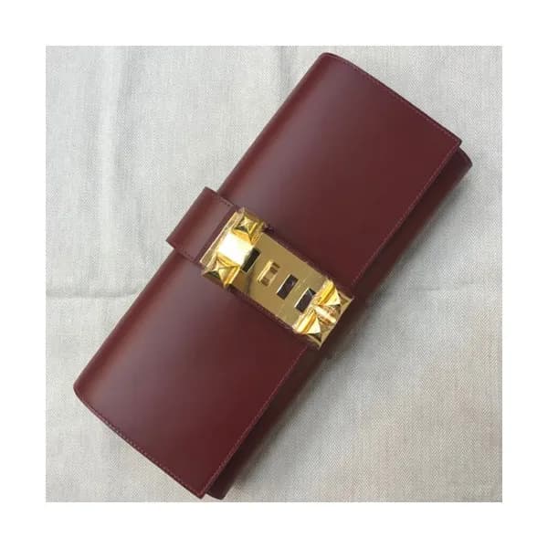 Hermes Medor Box Leather Clutch Bag ,29cm - 에르메스 메… - 1