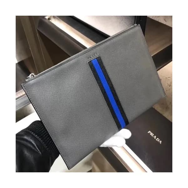 Prada Saffiano Mens Clutch Bag ,28CM - 프라다 사피아노 남성… - 1