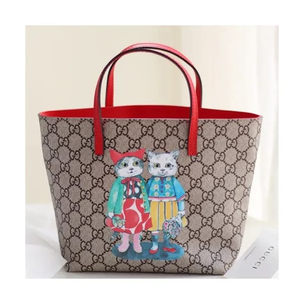 Gucci Supreme Mini Tote Bag,21CM - 구찌 수프림 여성용 토트백 … - 1