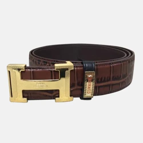 Hermes 2019 Mens Business Signature Logo Leather B… - 1