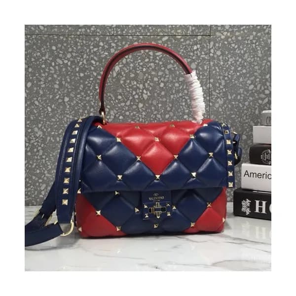 Valentino 2019 Leather Rockstud Tote Shoudler Bag,… - 1