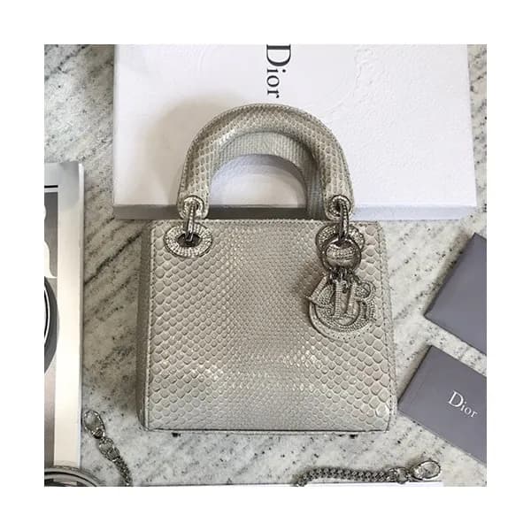 Dior 2019 Lady Dior Mini Tote Shoulder Bag,17CM - … - 1