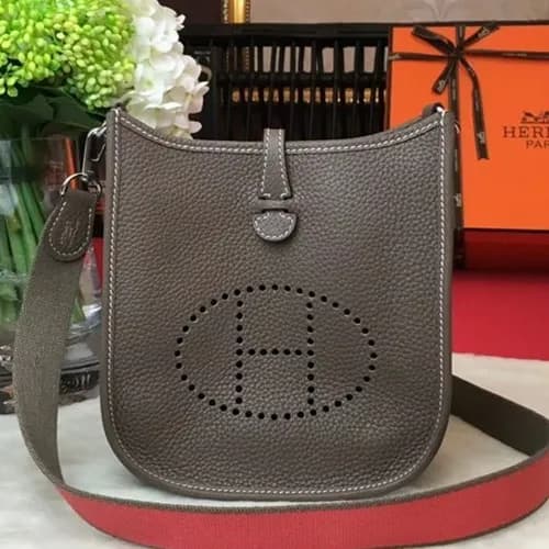 Hermes Evelyne Togo Leather Mini Shoulder Bag,17cm… - 1