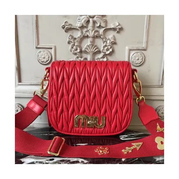 MiuMiu 2019 Matelasse Logo Shoulder Cross Bag,20c… - 1