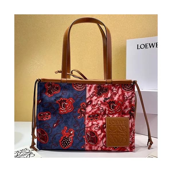 Loewe 2019 Canvas & Leather Tote Bag, 35CM - 로에베 2… - 1