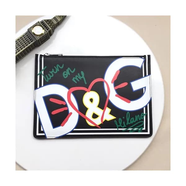 Dolce&Gabbana 2019 Leather Clutch Bag ,28CM - 돌체 앤… - 1