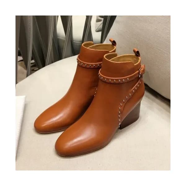 [매장판]Hermes 2019 Ladies High Heel Ankle Boots - 에… - 1