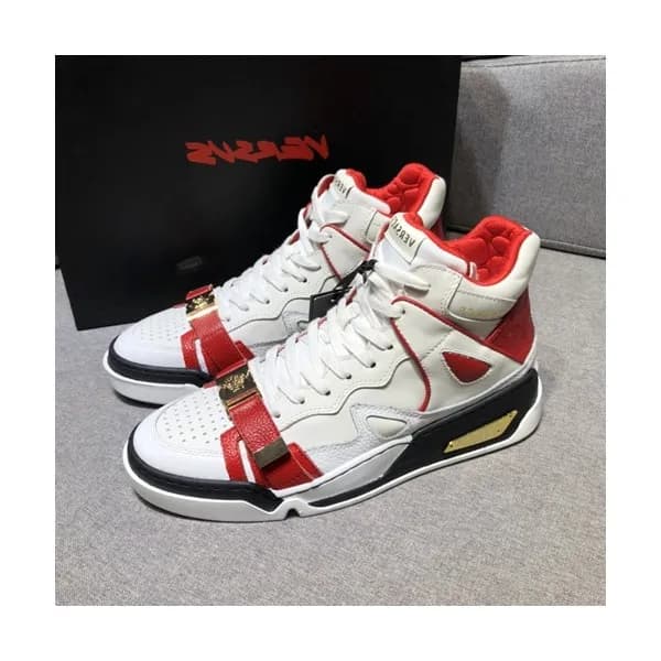 Versace 2019 Mens Leather Sneakers - 베르사체 2019 남성용… - 1