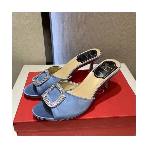 Roger Vivier 2019 Ladies Silk Middle-heel Slipper … - 1