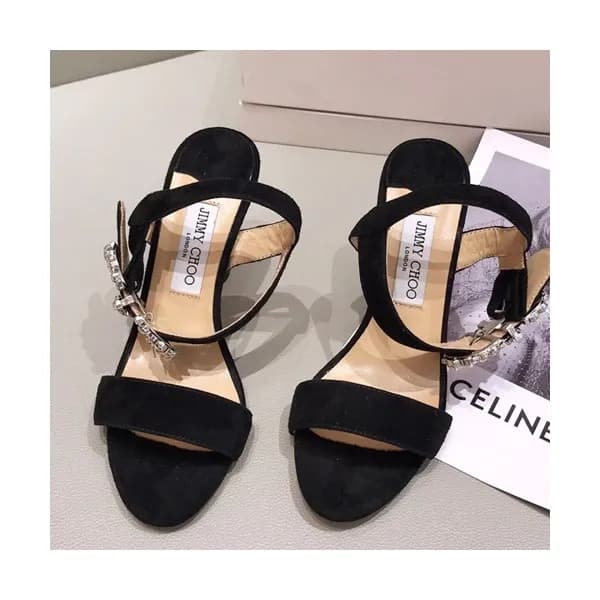 Jimmy Choo 2019 Ladies Suede High Heel Sandal - 지미… - 1