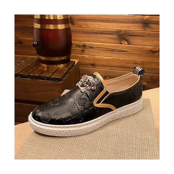 Versace 2019 Mens Leather Slip On - 베르사체 2019 남성용… - 1