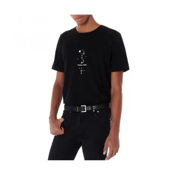 Saint Laurent 2020 Mens Logo Cotton Short Sleeved … - 1