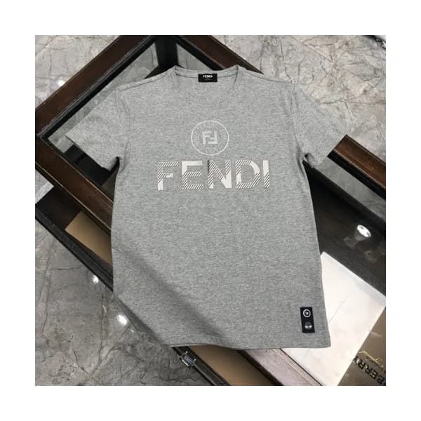 [펜디]Fendi 2020 Mens Logo Casual Silket Short Sleev… - 1