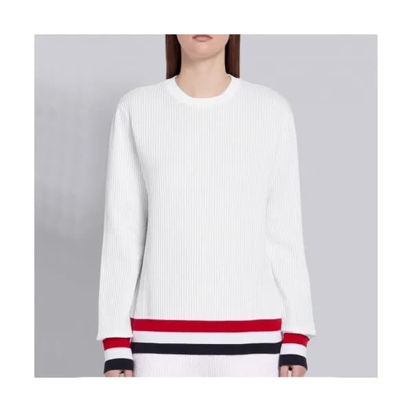 Thom Browne Womens Crew-neck Tshirts - 톰브라운 여성 크루넥… - 1