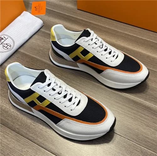 [매장판]Hermes 2021 Men's Leather Sneakers,HERS04… - 1