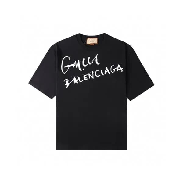 Gucci Mm/Wm Logo Short Sleeved Tshirts Black - 구찌… - 1
