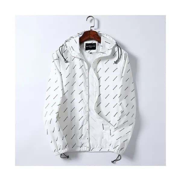 Balenciaga Mens Logo Casual Jackets White - 발렌시아가… - 1