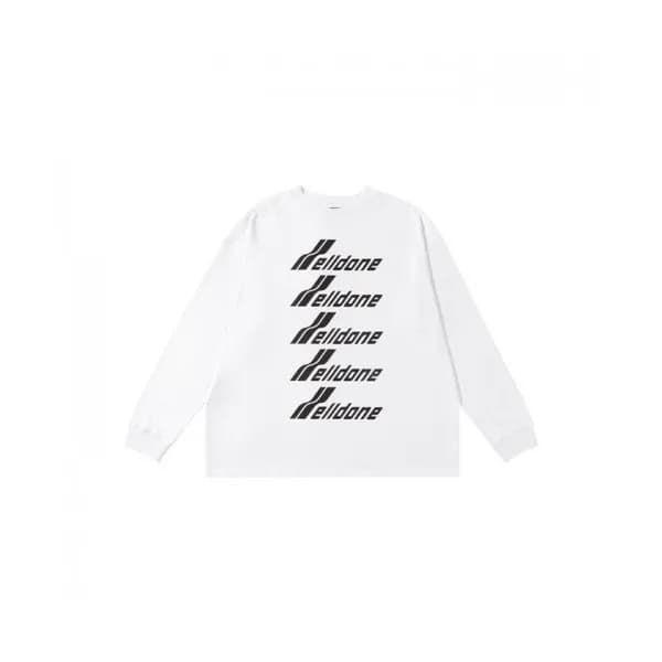 WELLDONE Mm/Wm Retro Logo Crew-neck Tshirts White… - 1