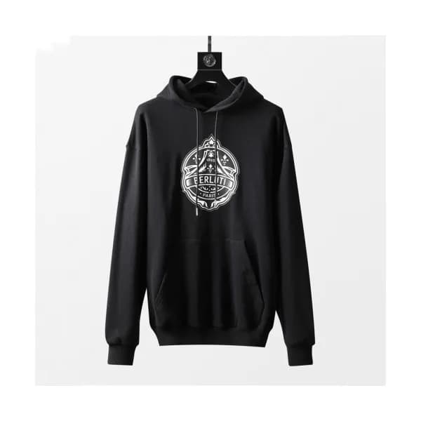 Berluti Mens Casual Cotton Hoodie Black - 벨루티 202… - 1