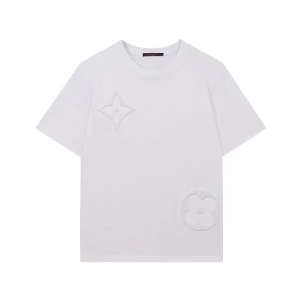 루이비통 남성 크루넥 화이트 반팔티 - Mens White Tshirts - lou0400… - 1