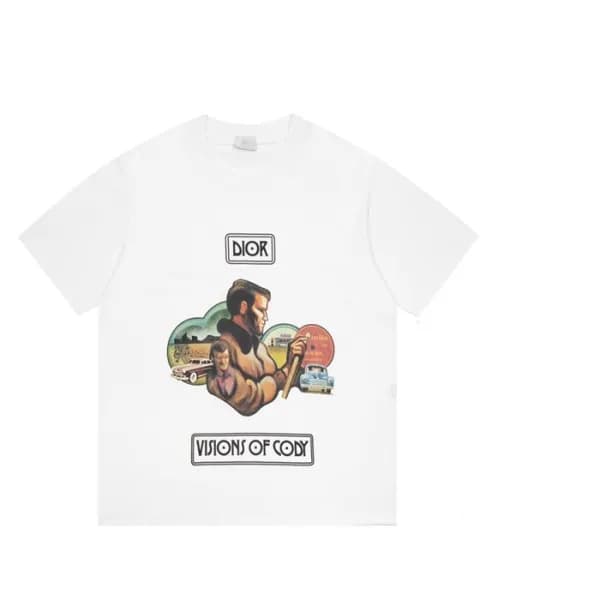 디올 남성 크루넥 화이트 반팔티 - Mens White Tshirts - dio01746x - 1