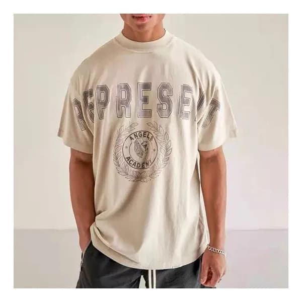 리프리젠트 남성 아이보리 크루넥 반팔티 - Mens Ivory Tshirts - rep00… - 1