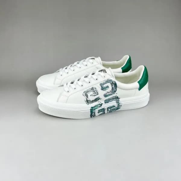 지방시 남/녀 클래식 화이트 스니커즈 - Unisex White Sneakers - giv… - 1