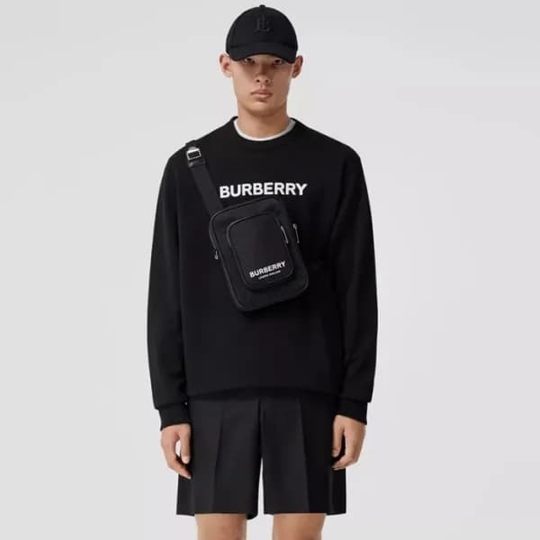 버버리 남성 블랙 맨투맨 - Burberry Mens Black Tshirts - bur4… - 1