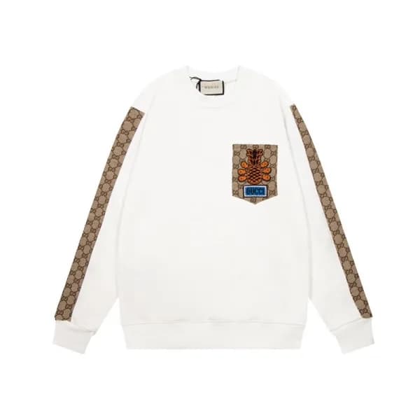 구찌 남성 캐쥬얼 아이보리 맨투맨 - Mens Ivory Tshirts - Guc05166… - 1