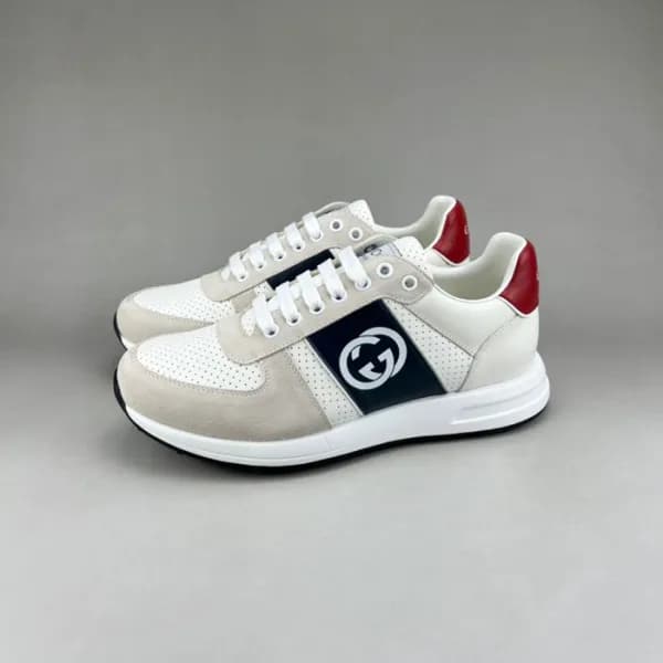 구찌 남성 클래식 그레이 스니커즈- Gucci Mens Gray Sneakers - guc… - 1
