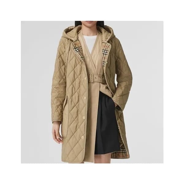 버버리 여성 베이지 다운 코트 - Burberry Womens Beige Coats - b… - 1